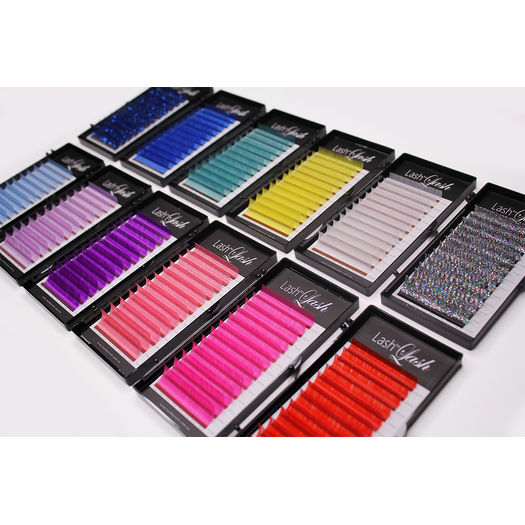 Coloured Lashes 12 row Trays